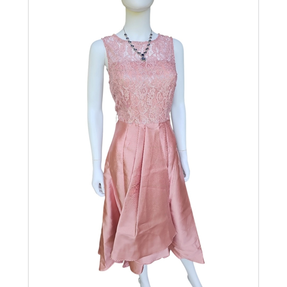 Chic Pink High Low Dress